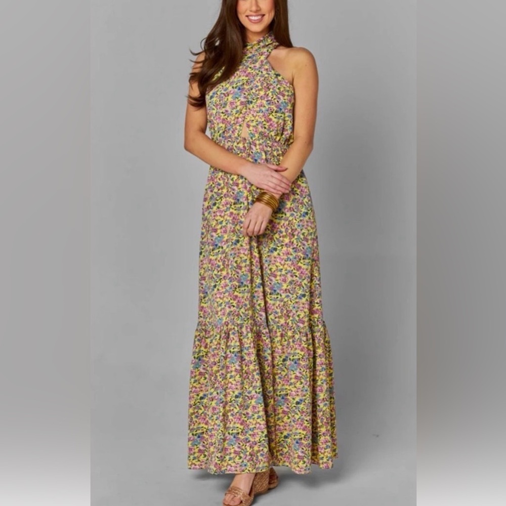 Buddy Love Floral Maxi Dress - Yellow and Purple